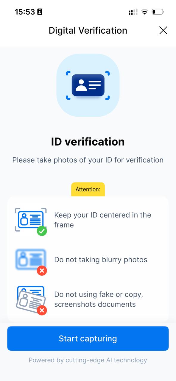 ID verification instruction